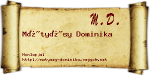 Mátyásy Dominika névjegykártya